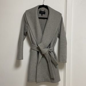 Ann Taylor Grey wrap coat